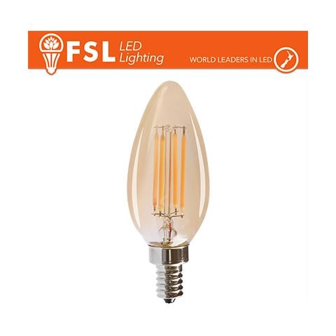 Lampada Oliva Filamento Ambra - 4w 2200k E14 330lm - Foto 1